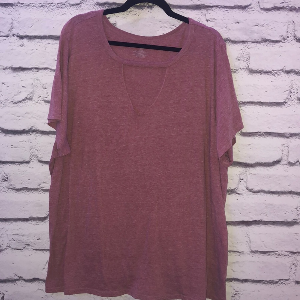 A-Shape open neck tee